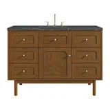 Laurent 48" Single Vanity, Honey Oak w/ 3 CM Parisien Bleu Silestone Top