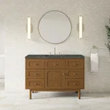 Laurent 48" Single Vanity, Honey Oak w/ 3 CM Parisien Bleu Silestone Top