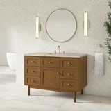 Laurent 48" Single Vanity, Honey Oak w/ 3 CM Tajnar Eclos Top