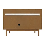 Laurent 48" Single Vanity, Honey Oak w/ 3 CM Parisien Bleu Silestone Top w/FreePower Wireless Charger