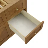 Laurent 48" Single Vanity, Honey Oak w/ 3 CM Parisien Bleu Silestone Top w/FreePower Wireless Charger