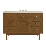 Laurent 48" Single Vanity, Honey Oak w/ 3 CM Siberian Silestone Top w/FreePower Wireless Charger