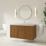 Laurent 48" Single Vanity, Honey Oak w/ 3 CM Tajnar Eclos Top w/FreePower Wireless Charger