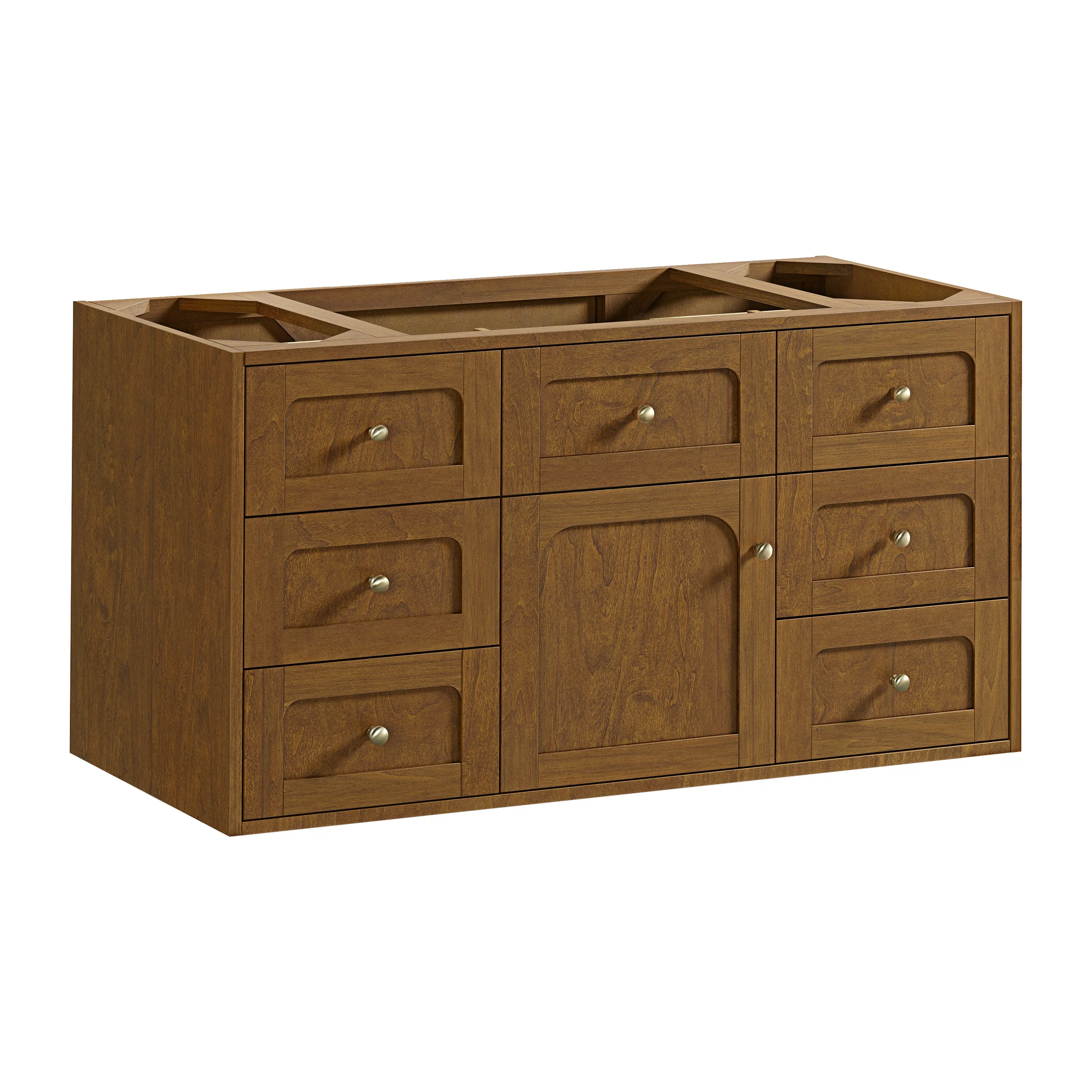 Laurent 48" Single Vanity, Honey Oak w/ 3 CM Tajnar Eclos Top w/FreePower Wireless Charger