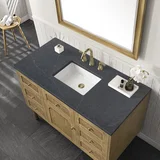 Laurent 48" Single Vanity, Light Natural Oak w/ 3 CM Charcoal Soapstone Top