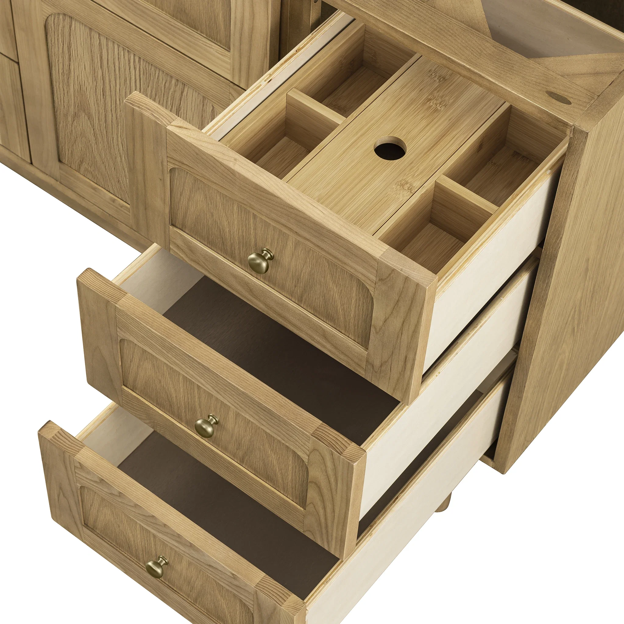 Laurent 48" Single Vanity, Light Natural Oak w/ 3 CM Charcoal Soapstone Top
