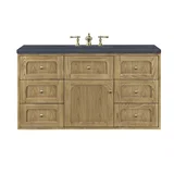 Laurent 48" Single Vanity, Light Natural Oak w/ 3 CM Charcoal Soapstone Top