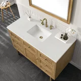 Laurent 48" Single Vanity, Light Natural Oak w/ 3 CM Lime Delight Top