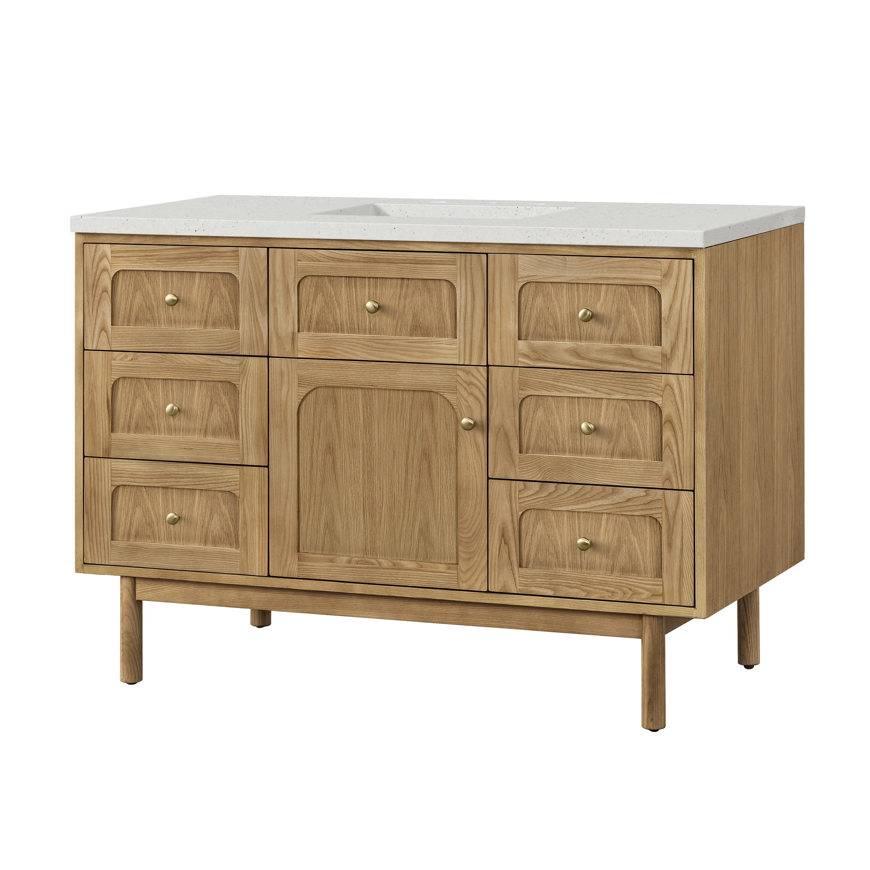 Laurent 48" Single Vanity, Light Natural Oak w/ 3 CM Lime Delight Top