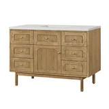 Laurent 48" Single Vanity, Light Natural Oak w/ 3 CM Lime Delight Top