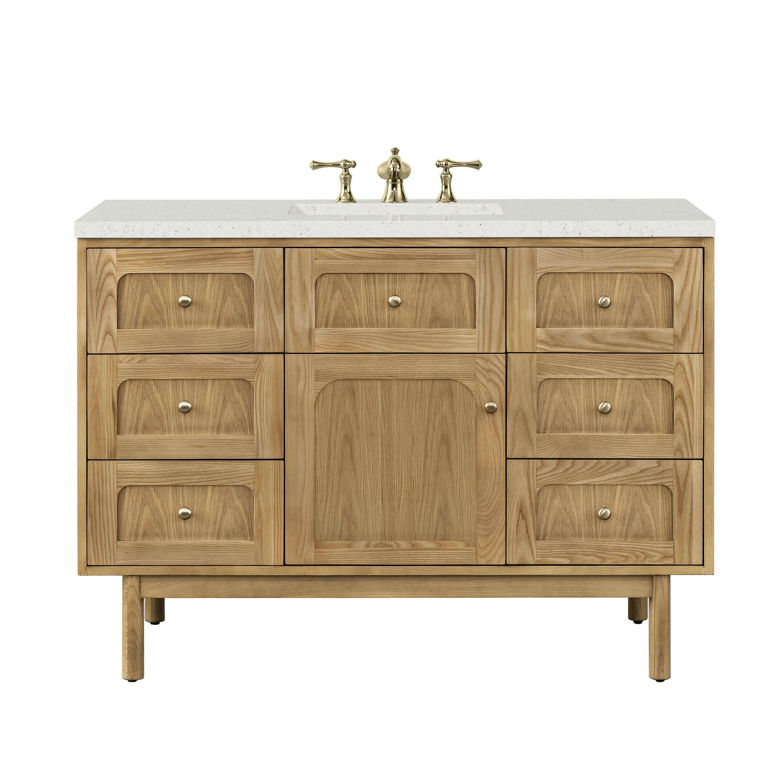 Laurent 48" Single Vanity, Light Natural Oak w/ 3 CM Lime Delight Top