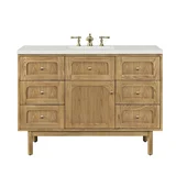 Laurent 48" Single Vanity, Light Natural Oak w/ 3 CM Lime Delight Top