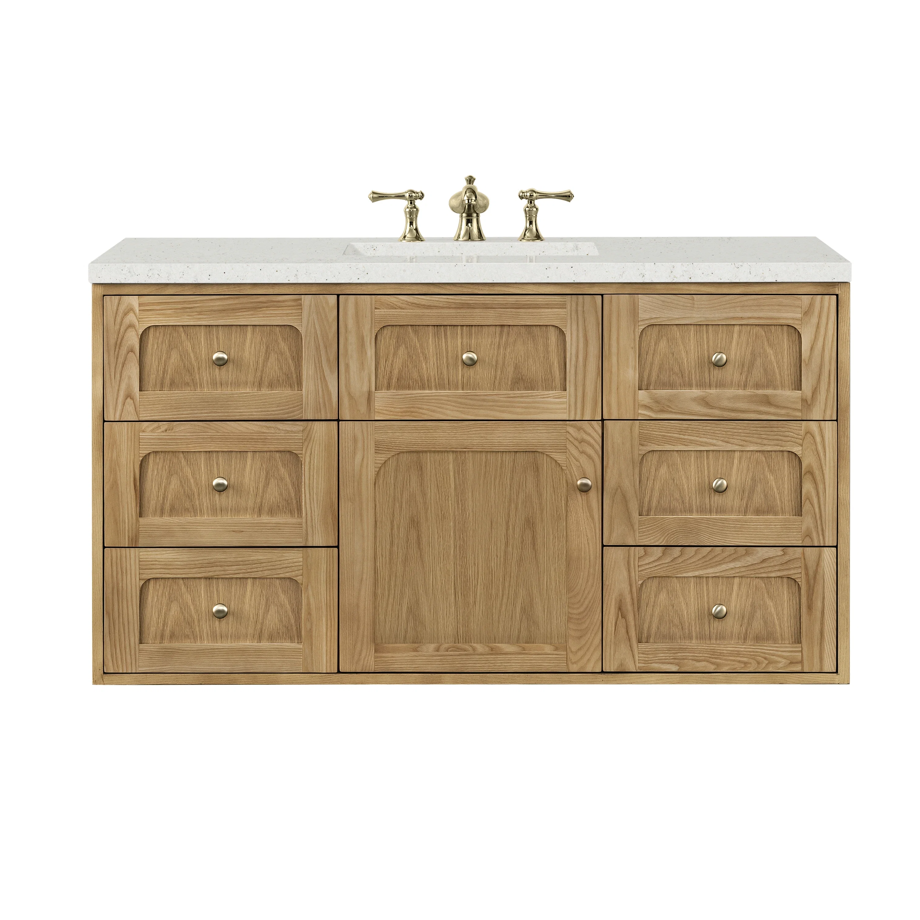 Laurent 48" Single Vanity, Light Natural Oak w/ 3 CM Lime Delight Top