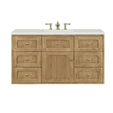 Laurent 48" Single Vanity, Light Natural Oak w/ 3 CM Lime Delight Top