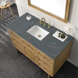 Laurent 48" Single Vanity, Light Natural Oak w/ 3 CM Parisien Bleu Top