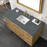 Laurent 48" Single Vanity, Light Natural Oak w/ 3 CM Parisien Bleu Top