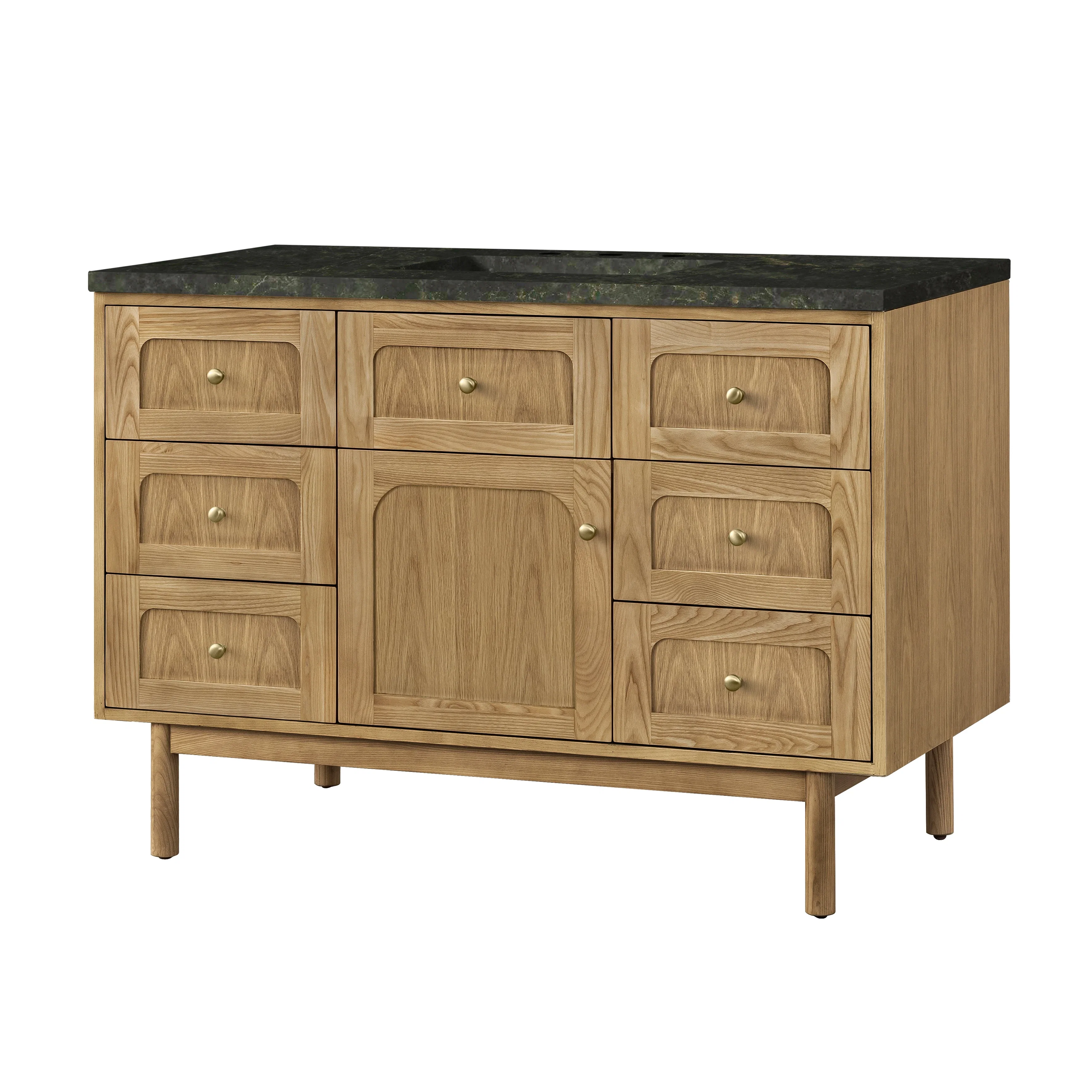 Laurent 48" Single Vanity, Light Natural Oak, w/ 3 CM Phantome Eclos Top