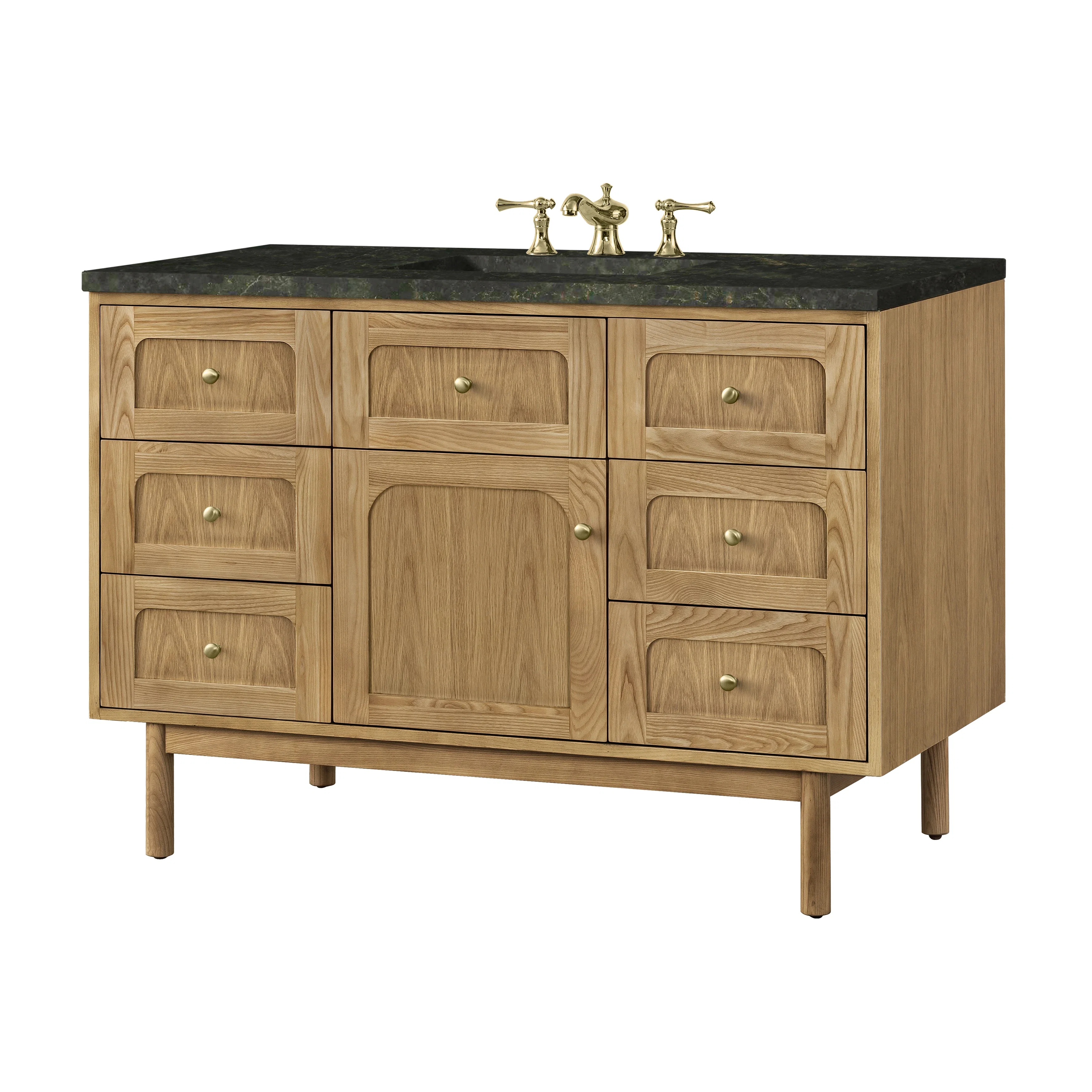 Laurent 48" Single Vanity, Light Natural Oak, w/ 3 CM Phantome Eclos Top