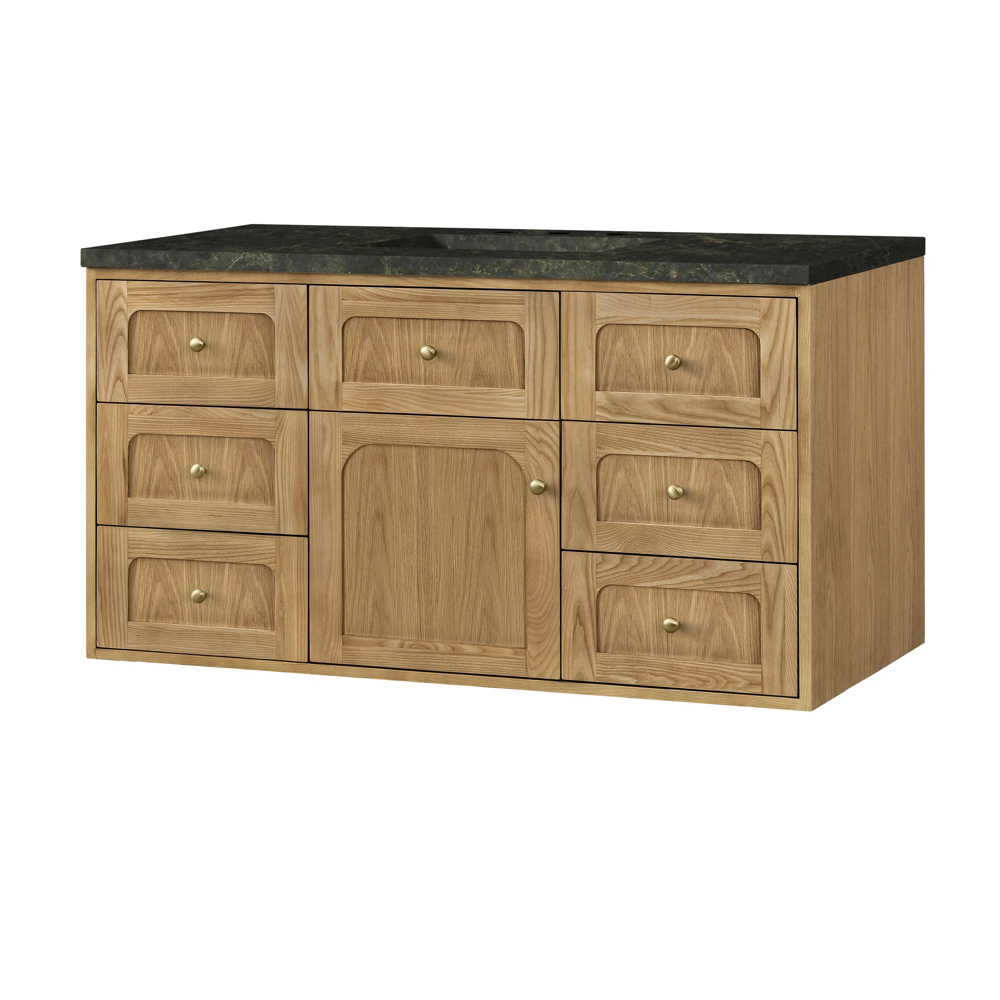 Laurent 48" Single Vanity, Light Natural Oak, w/ 3 CM Phantome Eclos Top
