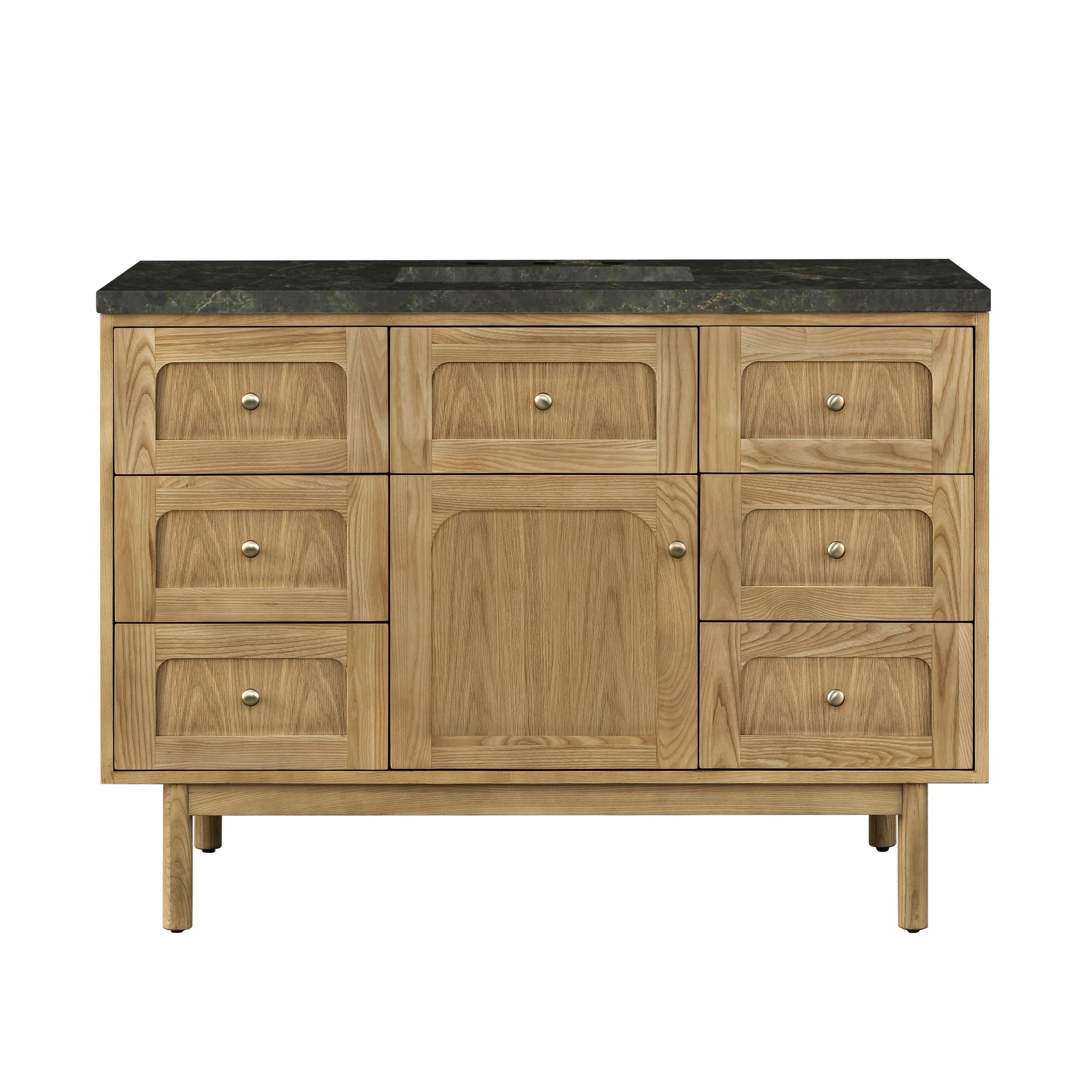 Laurent 48" Single Vanity, Light Natural Oak, w/ 3 CM Phantome Eclos Top