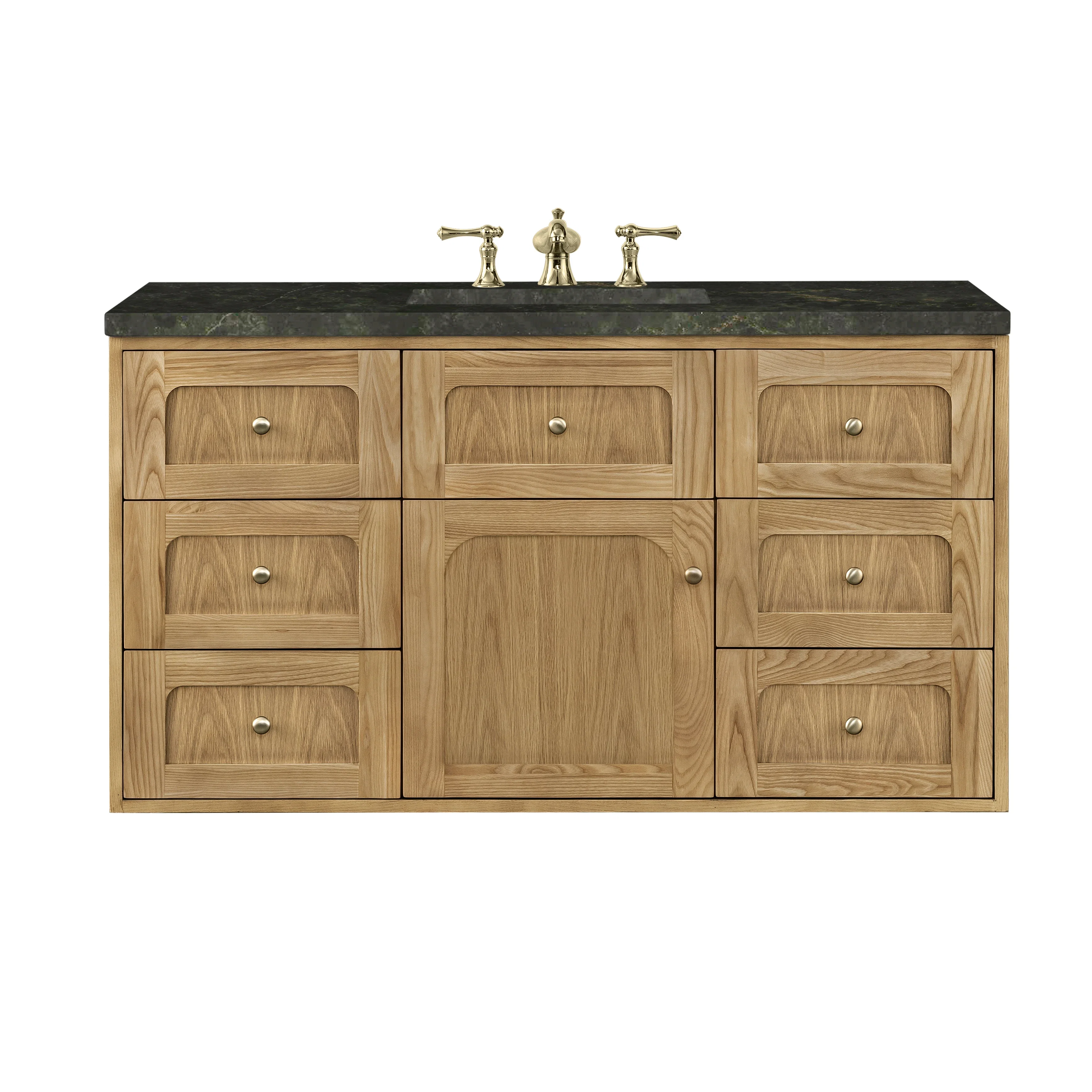 Laurent 48" Single Vanity, Light Natural Oak, w/ 3 CM Phantome Eclos Top