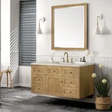 Laurent 48" Single Vanity, Light Natural Oak, w/ 3 CM Siberian Silestone Top