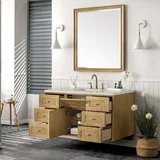 Laurent 48" Single Vanity, Light Natural Oak, w/ 3 CM Siberian Silestone Top