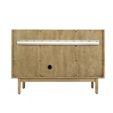 Laurent 48" Single Vanity, Light Natural Oak, w/ 3 CM Siberian Silestone Top