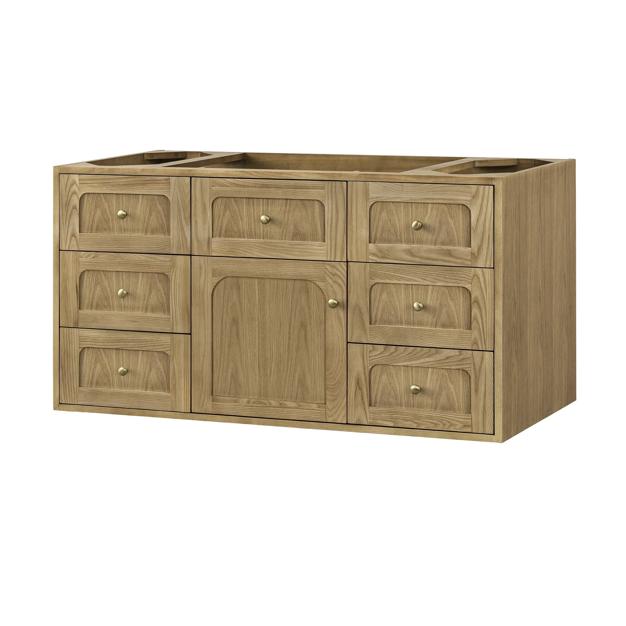 Laurent 48" Single Vanity, Light Natural Oak, w/ 3 CM Siberian Silestone Top