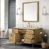 Laurent 48" Single Vanity, Light Natural Oak, w/ 3 CM Tajnar Eclos Top