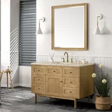 Laurent 48" Single Vanity, Light Natural Oak, w/ 3 CM Tajnar Eclos Top