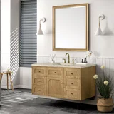 Laurent 48" Single Vanity, Light Natural Oak, w/ 3 CM Tajnar Eclos Top w/FreePower Wireless Charger