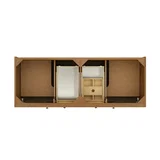 Laurent 60" Double Vanity, Honey Oak w/ 3 CM Carrara Marble Top