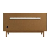 Laurent 60" Double Vanity, Honey Oak w/ 3 CM Carrara Marble Top