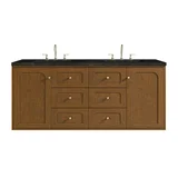 Laurent 60" Double Vanity, Honey Oak w/ 3 CM Phantome Eclos Top