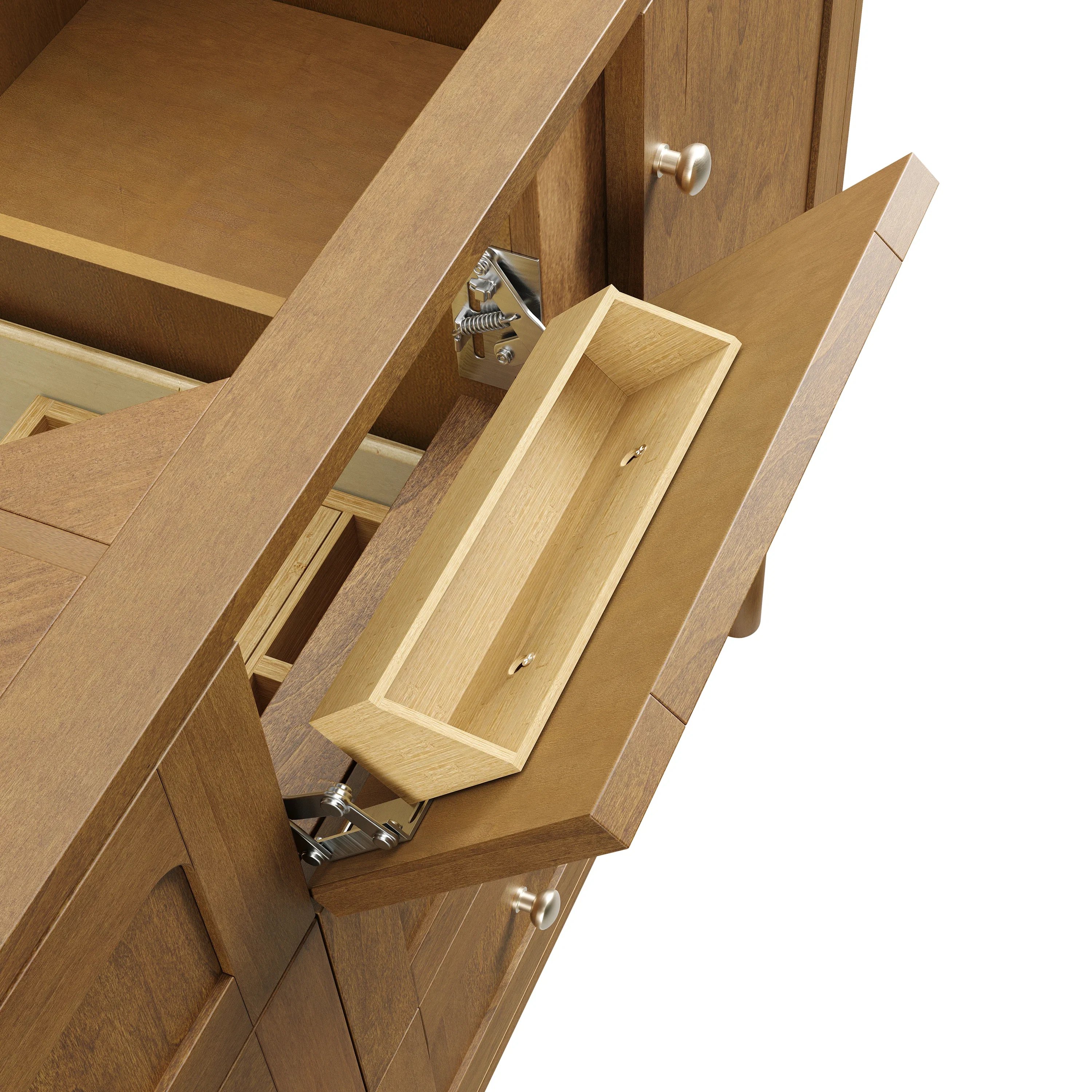 Laurent 60" Double Vanity Cabinet, Honey Oak