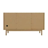 Laurent 60" Double Vanity, Light Natural Oak, w/ 3 CM Carrara Marble Top