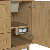 Laurent 60" Double Vanity, Light Natural Oak, w/ 3 CM Carrara Marble Top