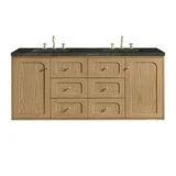 Laurent 60" Double Vanity, Light Natural Oak, w/ 3 CM Phantome Eclos Top