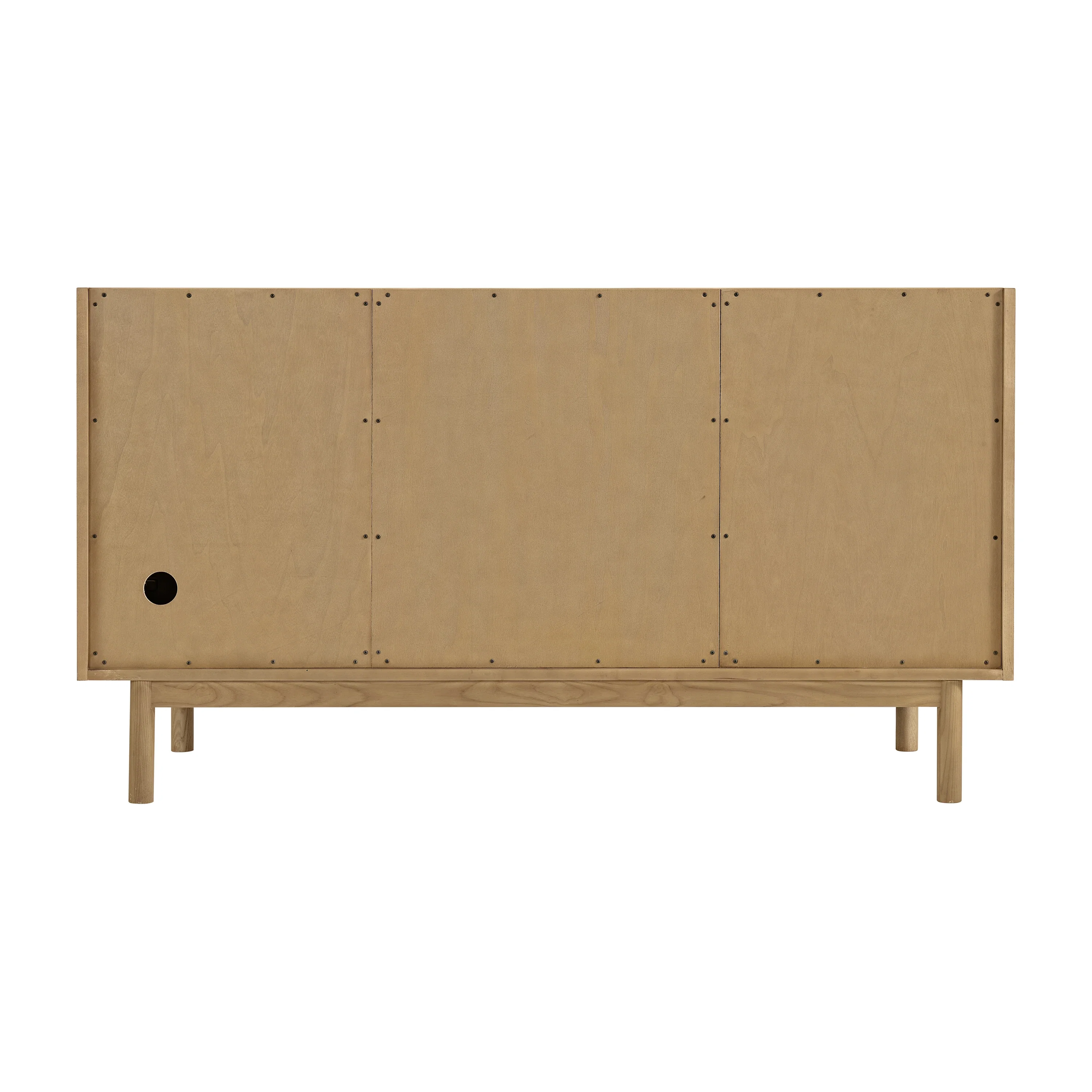 Laurent 60" Double Vanity, Light Natural Oak, w/ 3 CM Eternal Jasmine Pearl Quartz Top w/FreePower Wireless Charger