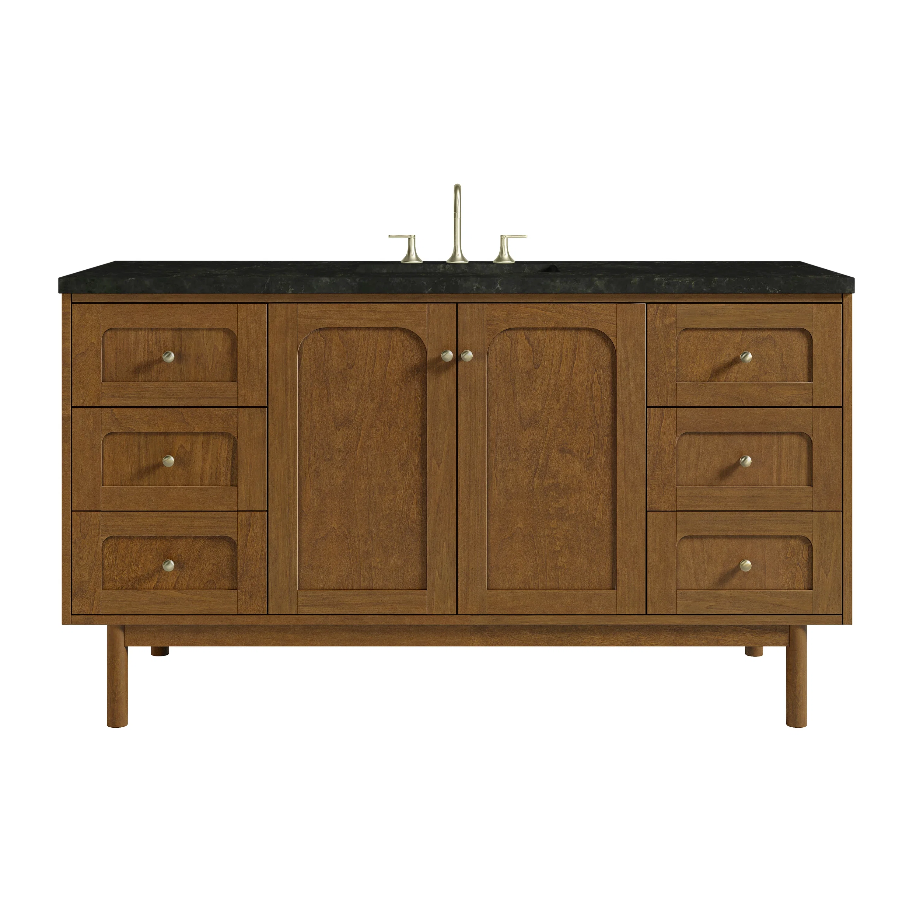 Laurent 60" Single Vanity, Honey Oak w/ 3 CM Phantome Eclos Top