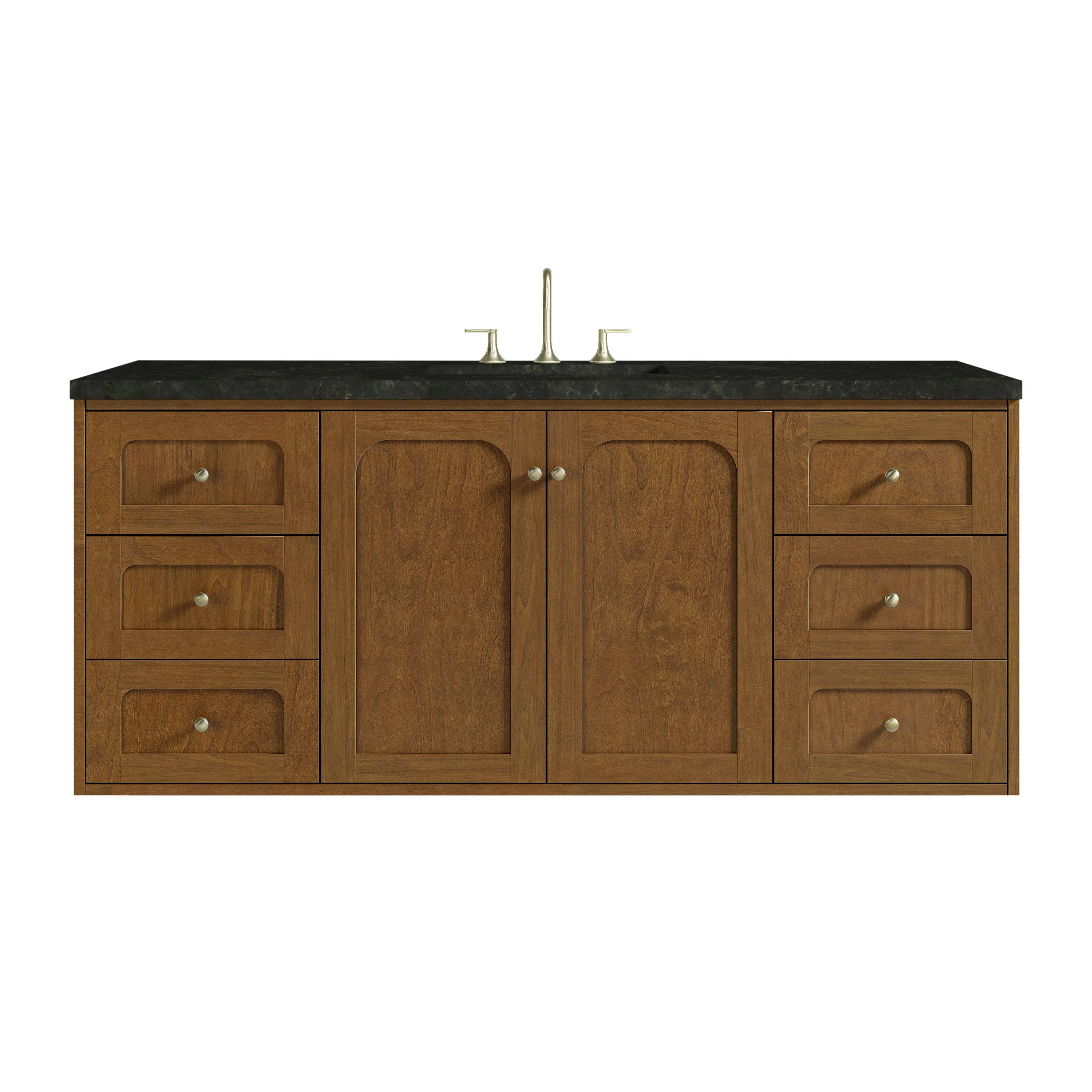 Laurent 60" Single Vanity, Honey Oak w/ 3 CM Phantome Eclos Top