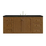 Laurent 60" Single Vanity, Honey Oak w/ 3 CM Phantome Eclos Top