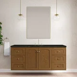 Laurent 60" Single Vanity, Honey Oak w/ 3 CM Phantome Eclos Top