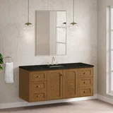 Laurent 60" Single Vanity, Honey Oak w/ 3 CM Phantome Eclos Top