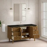 Laurent 60" Single Vanity, Honey Oak w/ 3 CM Phantome Eclos Top