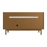 Laurent 60" Single Vanity, Honey Oak w/ 3 CM Parisien Bleu Silestone Top w/FreePower Wireless Charger