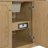 Laurent 60" Single Vanity, Light Natural Oak, w/ 3 CM Eternal Jasmine Pearl Quartz Top