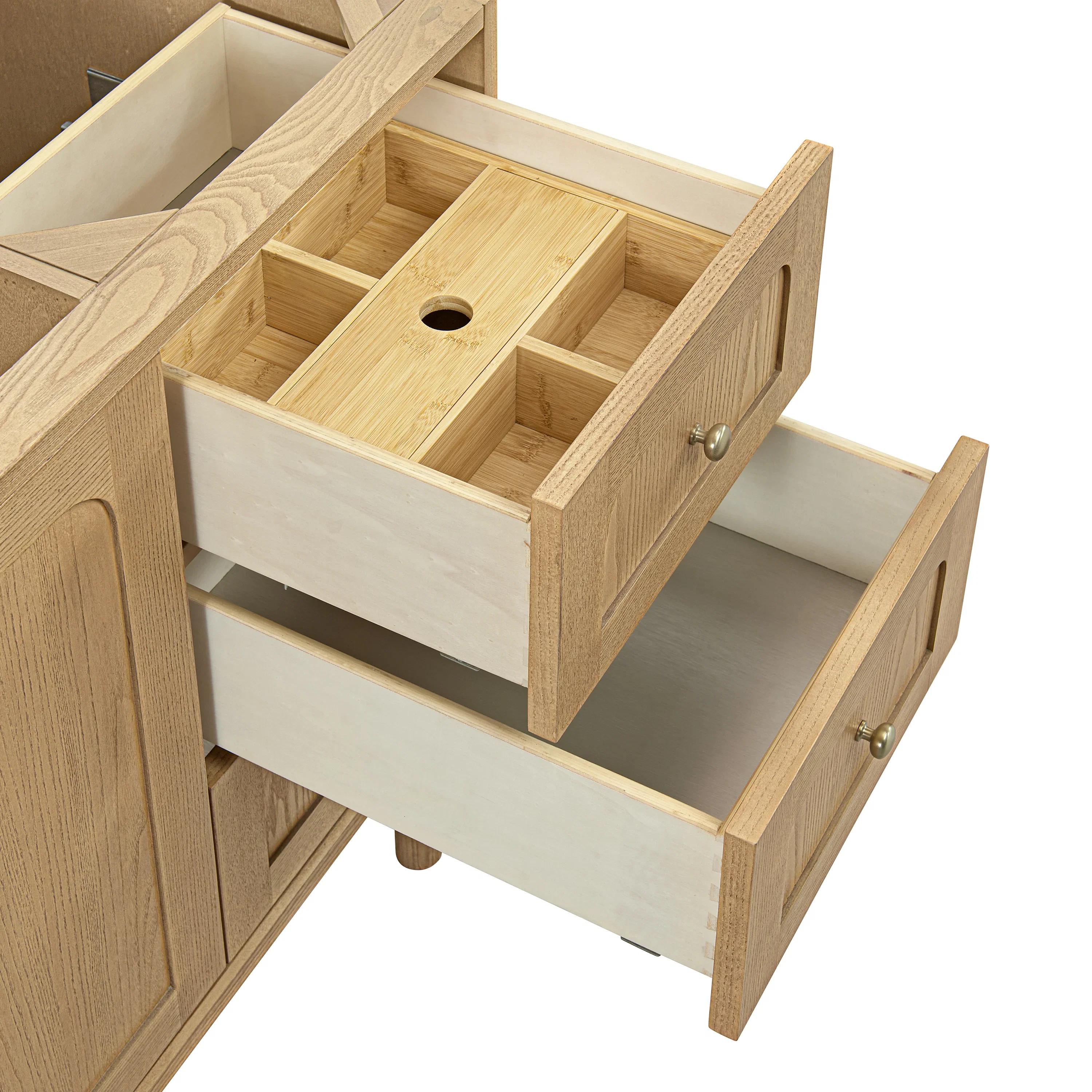 Laurent 60" Single Vanity, Light Natural Oak, w/ 3 CM Phantome Eclos Top