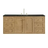 Laurent 60" Single Vanity, Light Natural Oak, w/ 3 CM Phantome Eclos Top